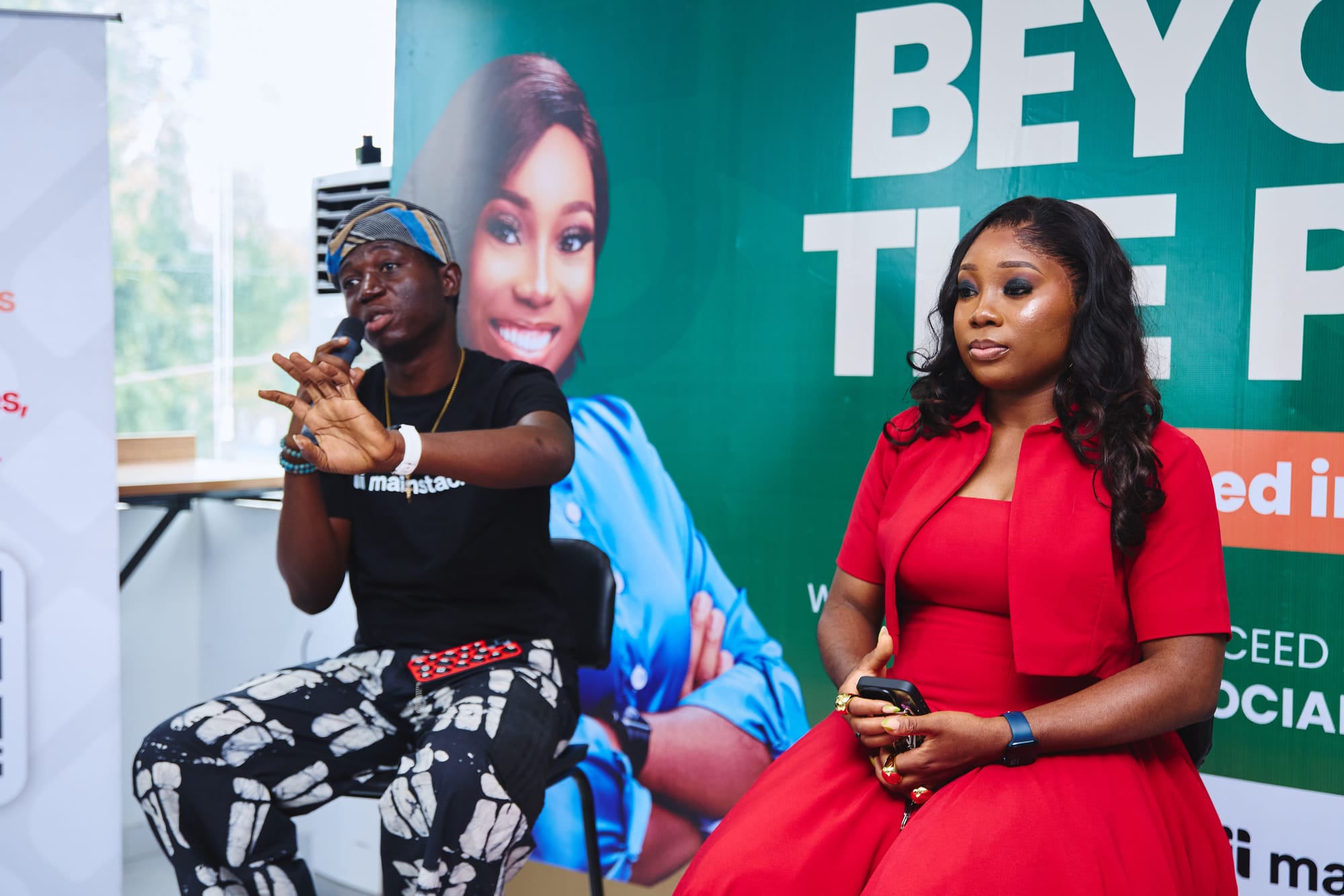 Ayobamidele making contributions during the Q&A session with Bolaji