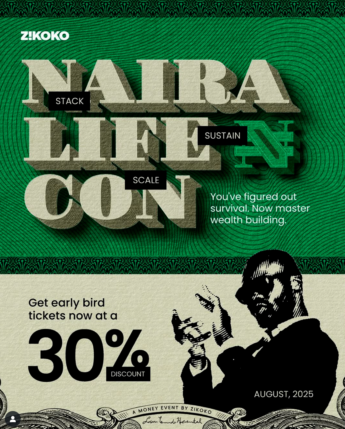 The Naira Life Conference announcement on Instagram